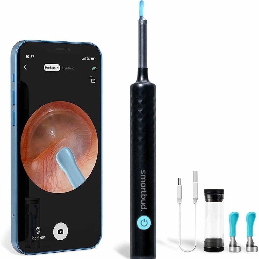 Smartbud X3 Ear Camera Kit, HD Wireless, Ear Wax Remover, Ear Cleaner, Black